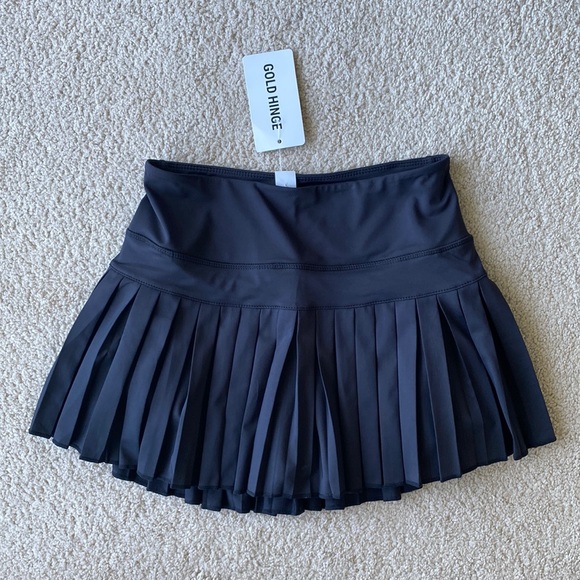 gold hinge Skirts Gold Hinge Black Tennis Skirt Small With Built In